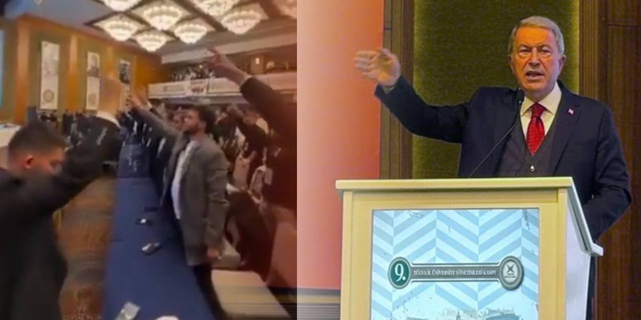 Hulusi Akar konuşurken tekbir attılar