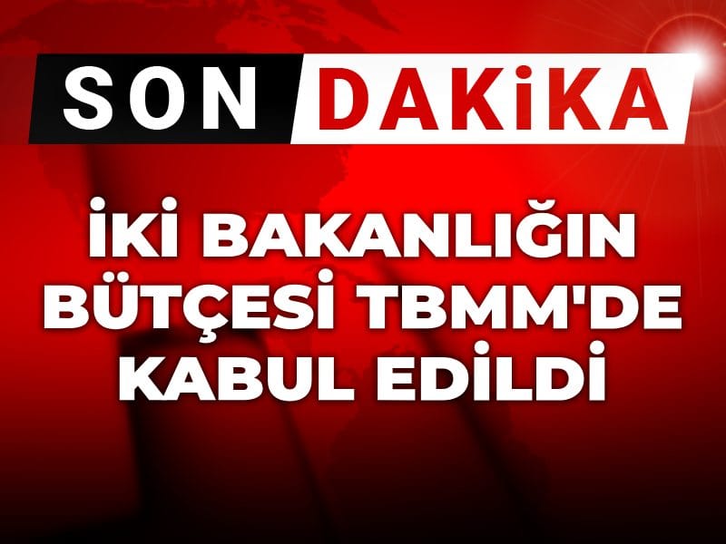 İki bakanlığın bütçesi TBMM'de kabul edildi