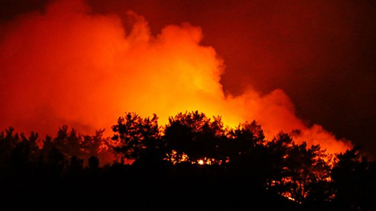 İzmir'deki yangın NASA tarafından görüntülendi