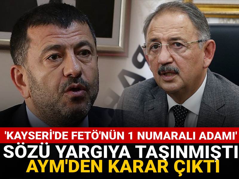 Veli Ağbaba'nın 'Özhaseki Kayseri'de FETÖ'nün 1 numaralı adamı' davasında AYM kararını verdi