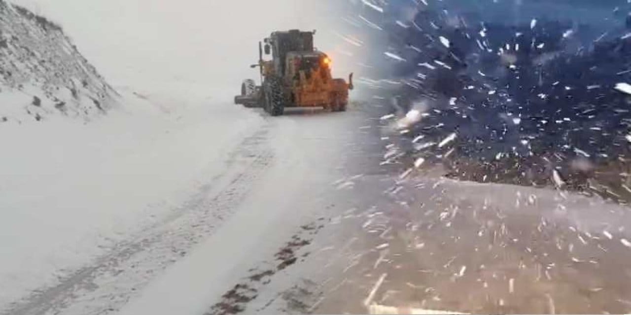 Kar yağışıyla 15 köy yolu kapandı