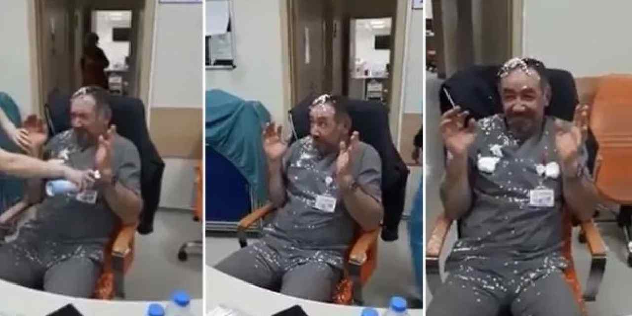 Doktor ve hemşirelerden hastanede köpük partisi