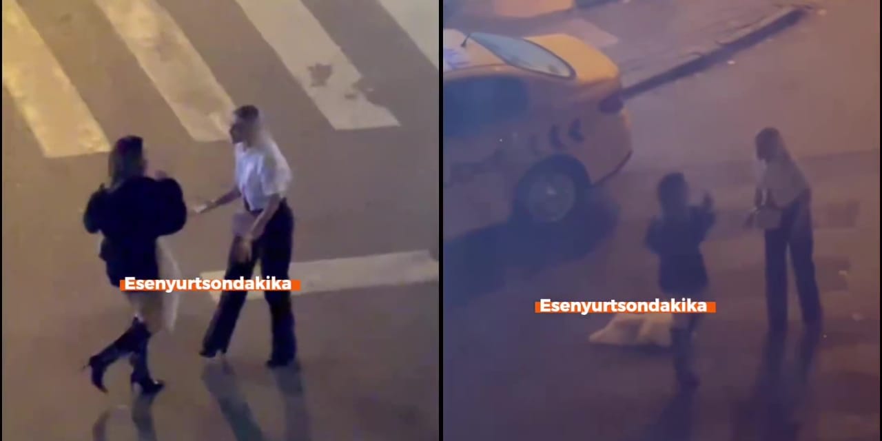 Taksi tartışmasında saç saça baş başa girdiler