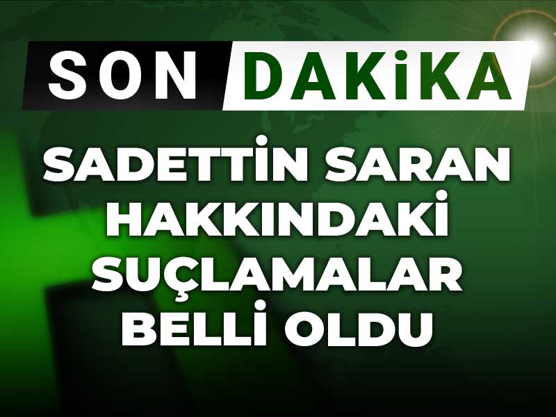 Sadettin Saran hakkındaki suçlamalar belli oldu