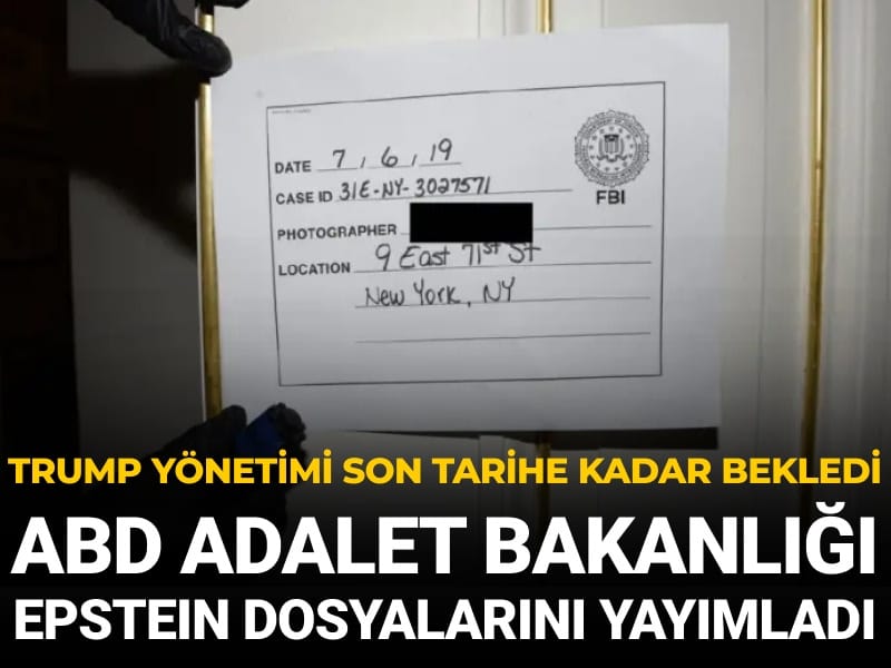 Son Dakika | ABD Adalet Bakanlığı Epstein dosyalarını yayımladı