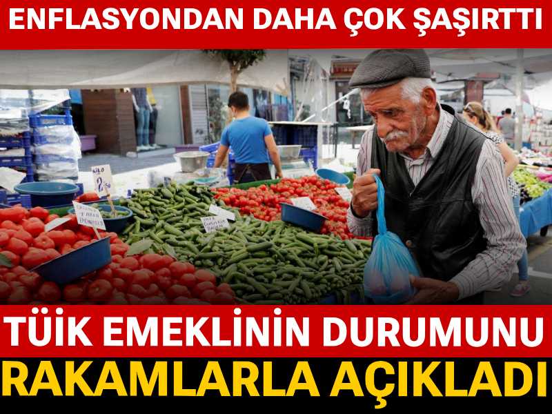 TÜİK emeklinin durumunu rakamlarla açıkladı: Enflasyondan daha çok şaşırttı