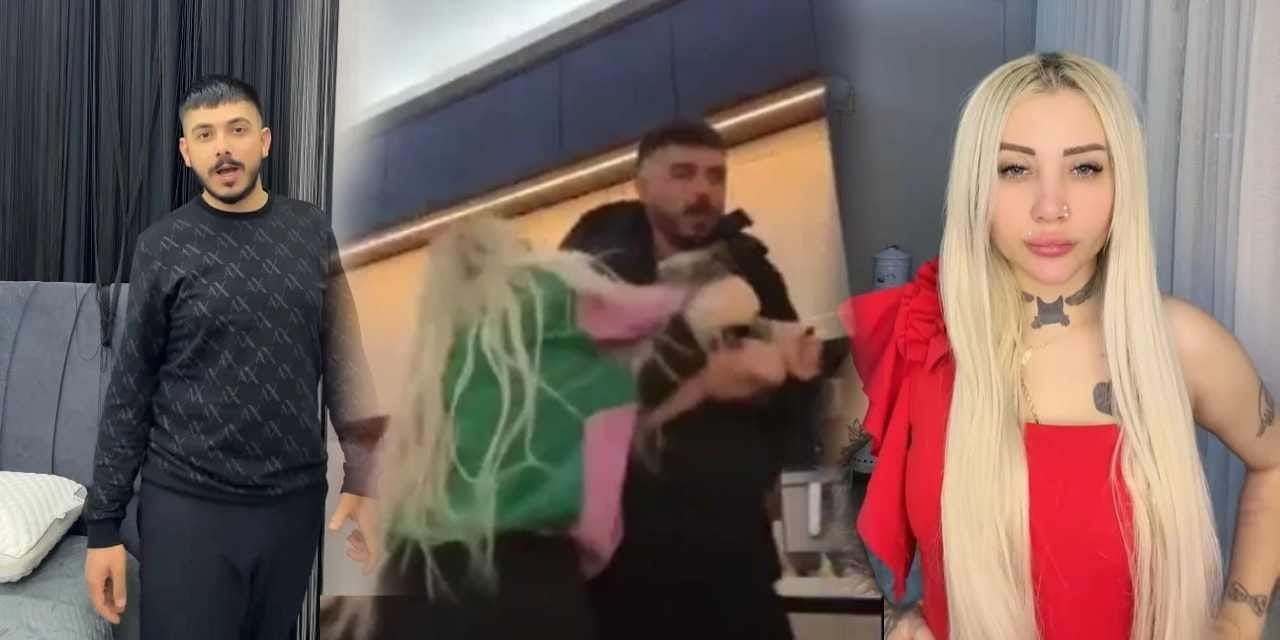 Fenomen çift canlı yayında bıçakla kavga etti