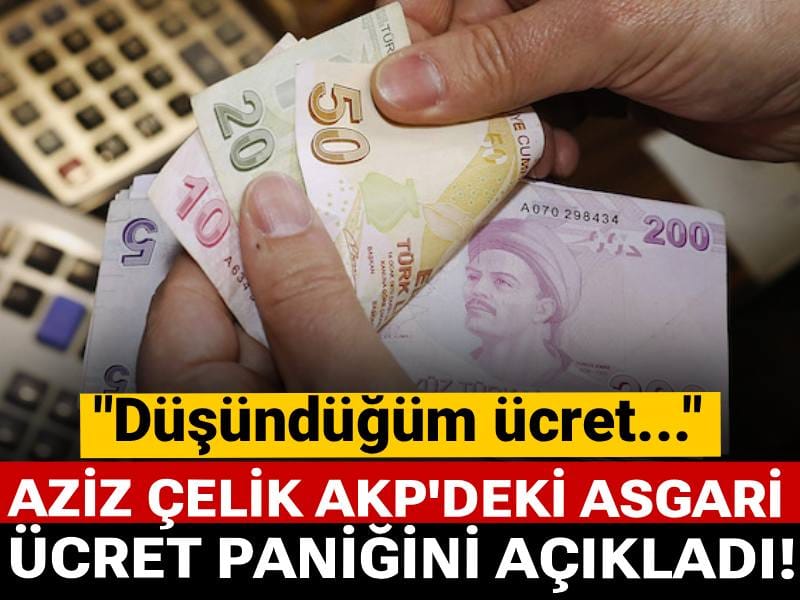 Aziz çelik AKP'deki asgari ücret paniğini açıkladı! "Düşündüğüm ücret..."