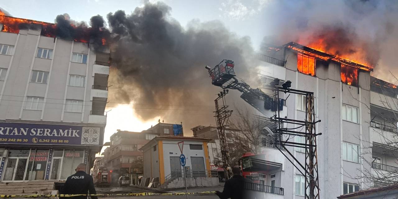 Gaziantep'te yangın paniği! Üst katı tamamen sardı