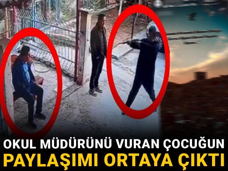 Okul müdürünü vuran çocuğun paylaşımı ortaya çıktı