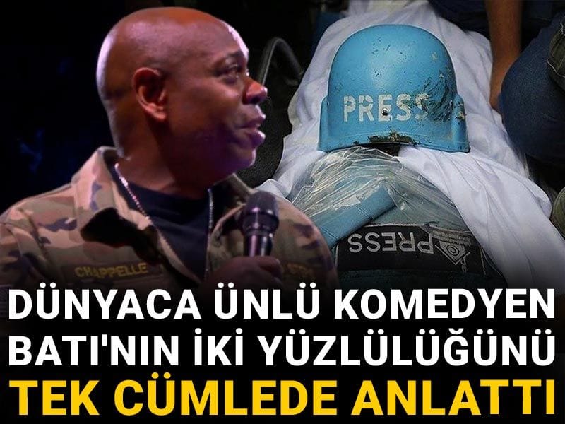 Dünyaca ünlü komedyen Batı'nın iki yüzlülüğünü tek cümlede anlattı