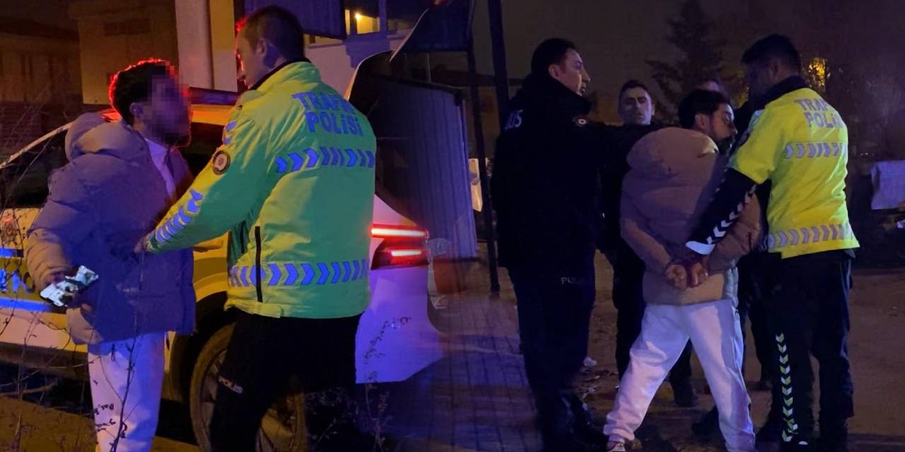 Ehliyetsiz ve alkollü arkadaşına ceza yazan polislere zor anlar yaşattı!