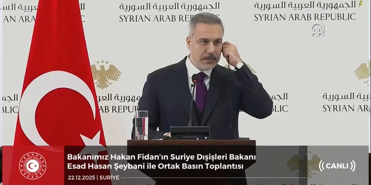 Şam’da büyük rezalet! Hakan Fidan konuşurken basın toplantısı bitirildi!
