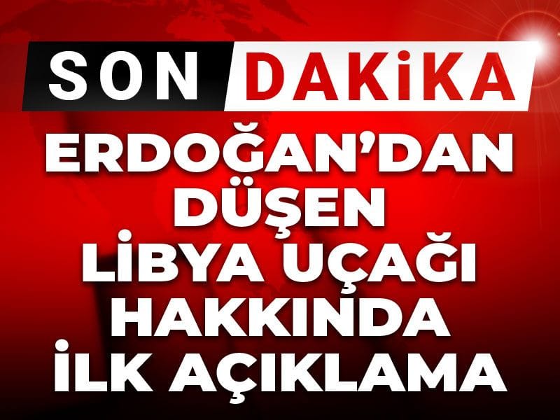 Erdoğan'dan düşen uçak hakkında ilk açıklama