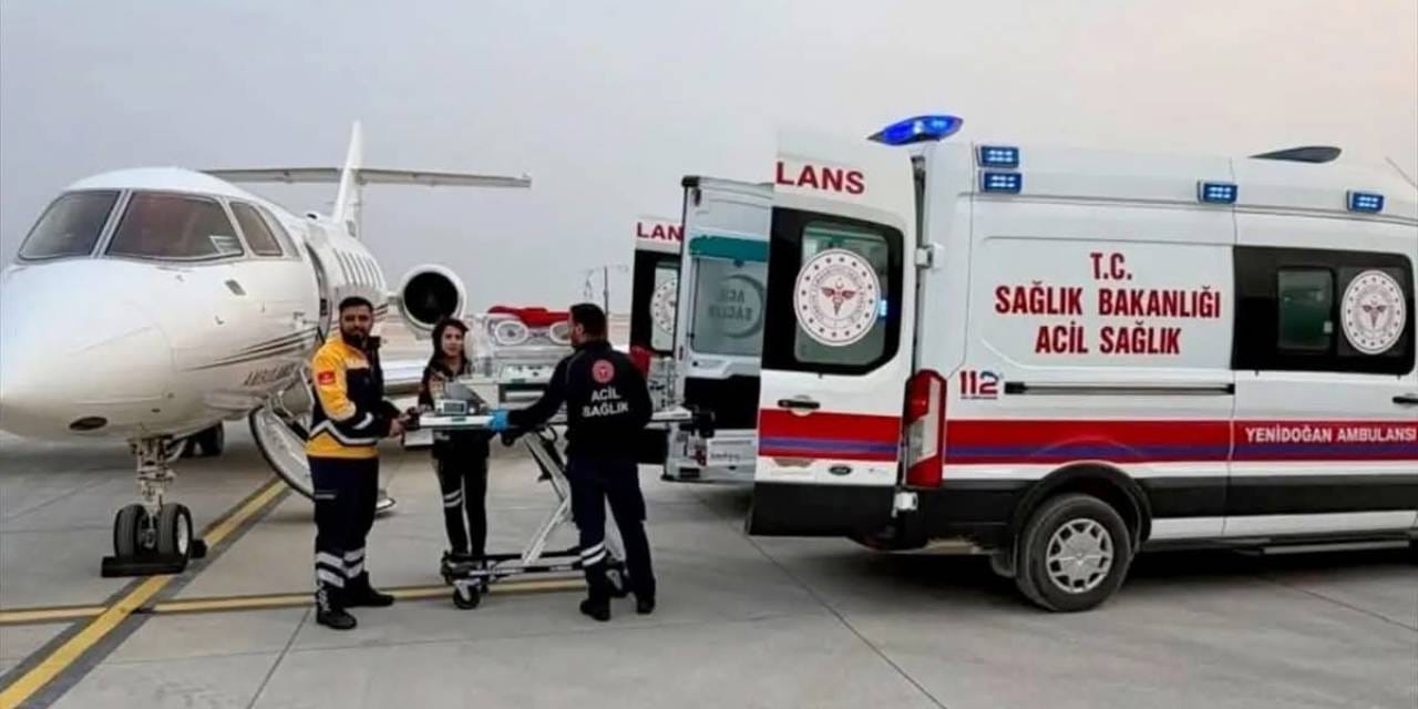 Yarık damak tanısı var: Ambulans uçak 6 günlük bebek için havalandı