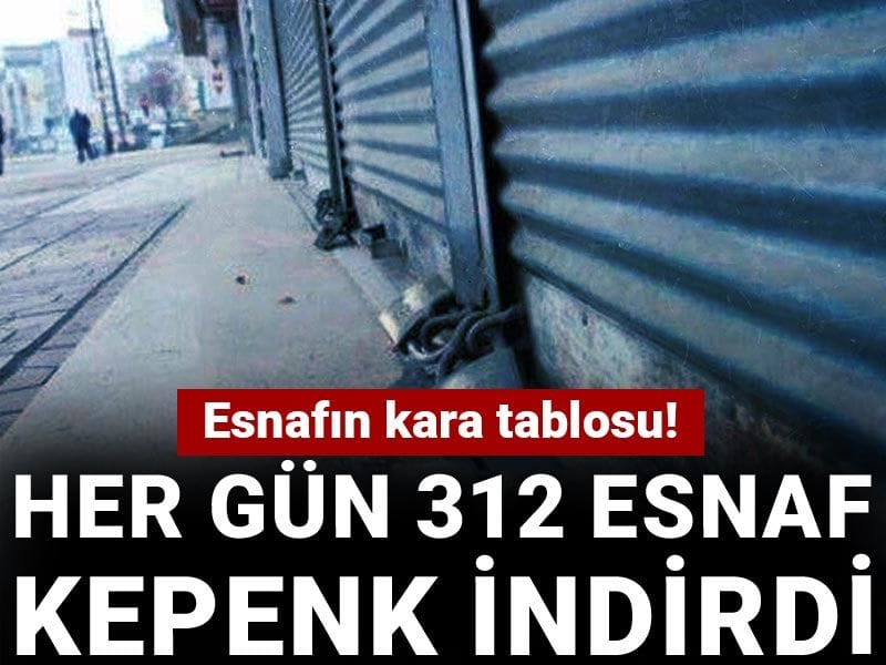Esnafın kara tablosu! Her gün 312 esnaf kepenk indirdi