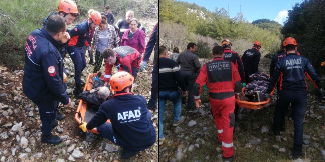 Kayalıklardan düşen çoban mahsur kaldı: Ekipler seferber oldu