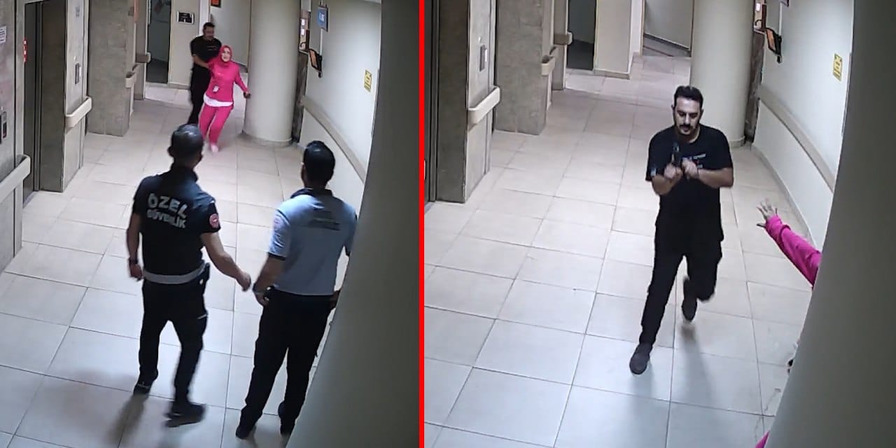 Boşanma aşamasındaki eşini hastanede kovalayıp vurmuştu: Görüntüleri ortaya çıktı