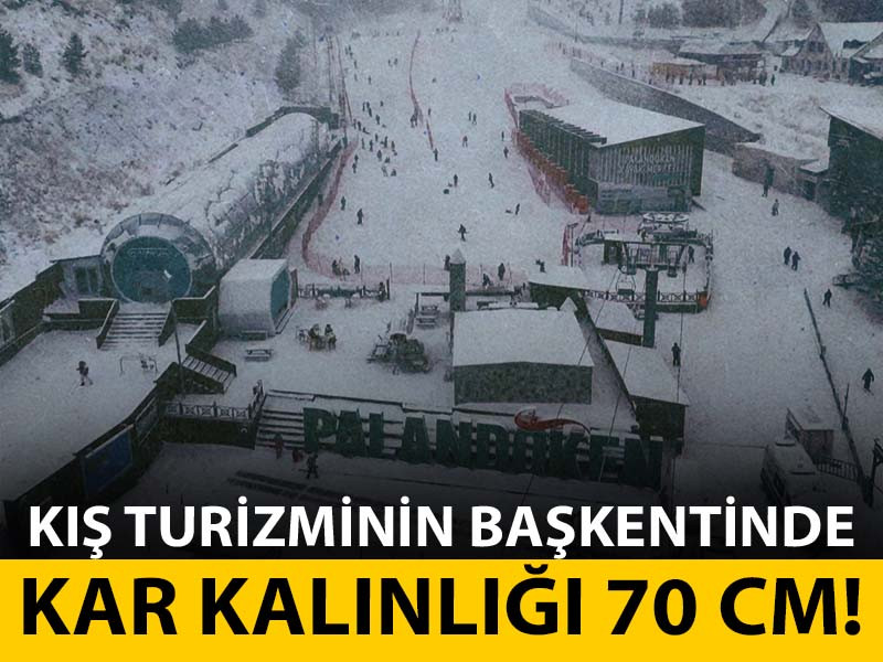 Kış turizminin başkentinde kar kalınlığı 70 cm oldu