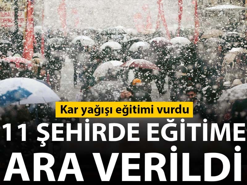 Kar yağışı eğitimi vurdu: Birçok ilde okullar tatil edildi