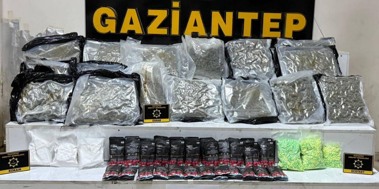 Gaziantep'te uyuşturucu operasyonu: Onlarca kilo ele geçirildi