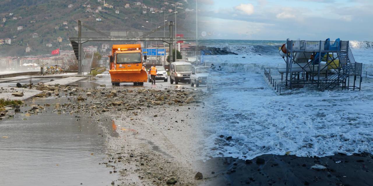 Rize’de fırtına alarmı! Dalgalar 4 metreye ulaştı