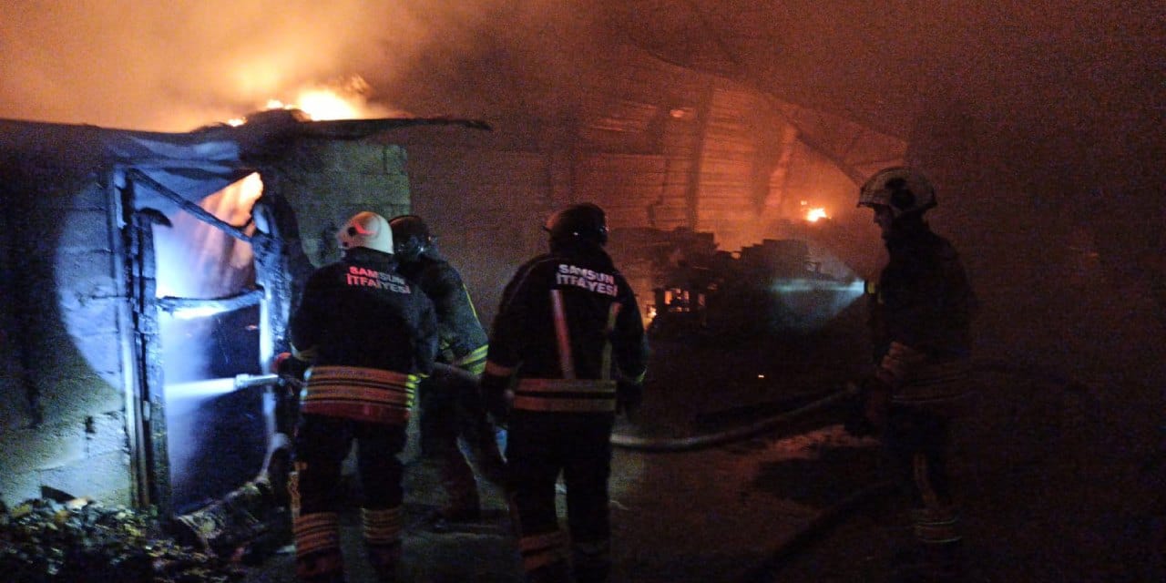 Depoda korkutan yangın: Alevler her yeri sardı