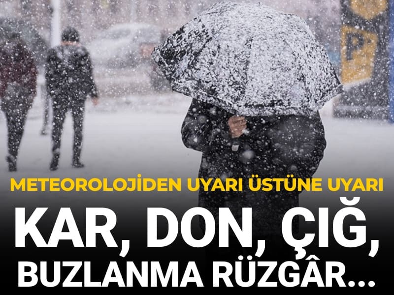 Meteorolojiden uyarı üstüne uyarı: Kar, don, çığ, buzlanma, rüzgar... Hepsi birden geliyor!