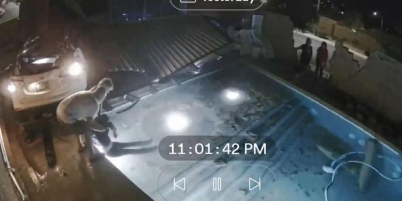 Villanın bahçesine düşen araçtan fırlayan kadın sürücü havuza uçtu