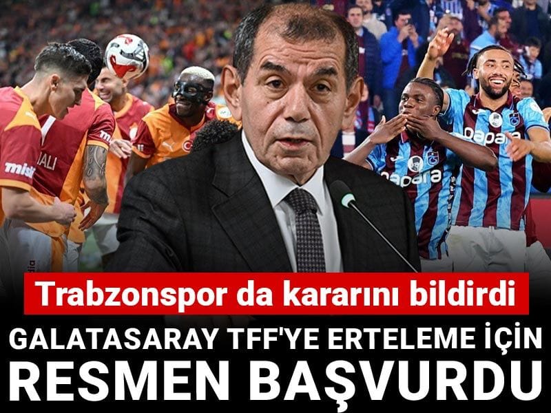 Galatasaray TFF'ye erteleme için resmen başvurdu