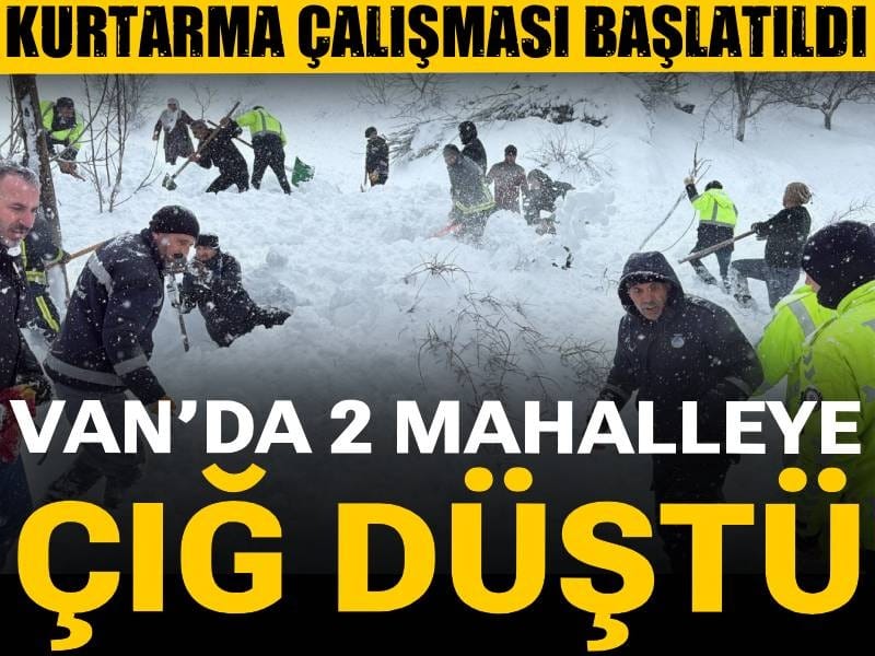 Son dakika | Van’da mahalleye çığ düştü: Kurtarma çalışması başlatıldı