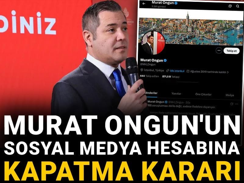 Son Dakika | Murat Ongun'un sosyal medya hesabına kapatma kararı