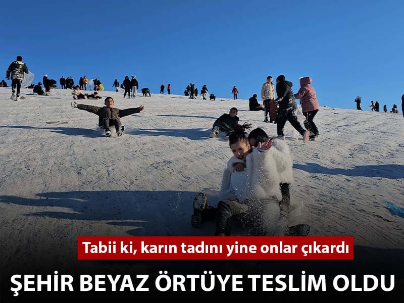 Şehir beyaz örtüye teslim oldu: Karın tadını tabii ki onlar çıkardı
