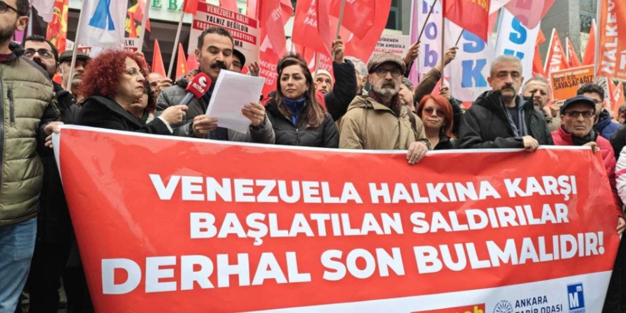 Ankara'da Venezuela protestosu
