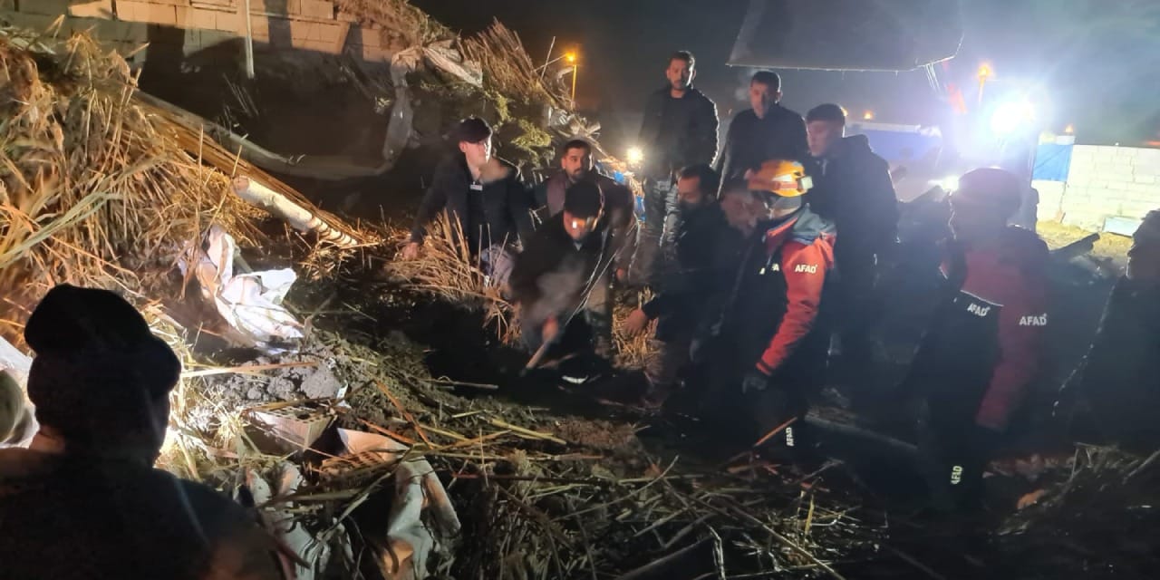 Kerpiç ahırın toprak tavanı çöktü: 12 küçükbaş hayvan öldü