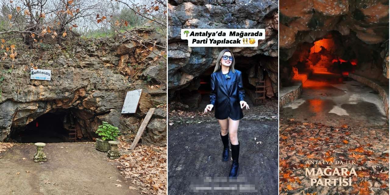 Büyük İskender'in mağarasında tekno parti verdiler! Özel mülk deyip savundu