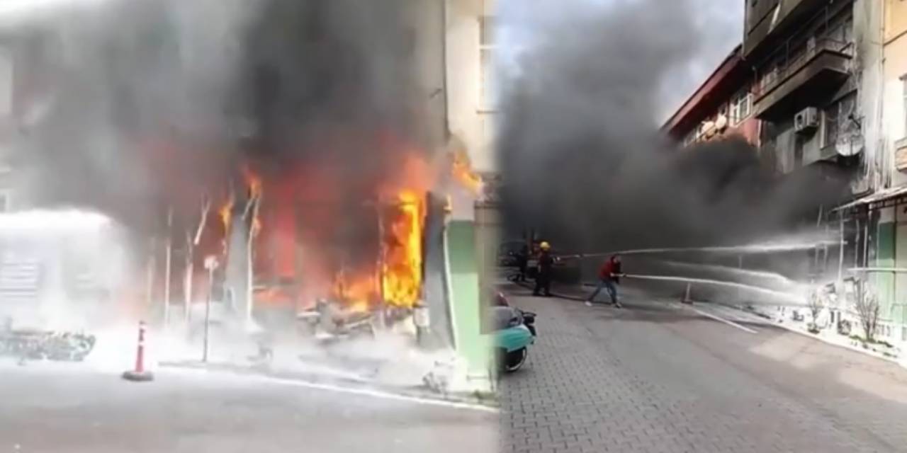 Sinop'ta motosiklet tamirhanesi alev alev yandı: İş yeri sahibi yaralandı