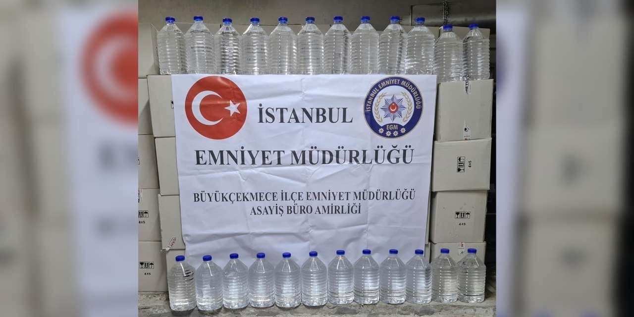 İstanbul'da binlerce litre kaçak alkol ele geçirildi