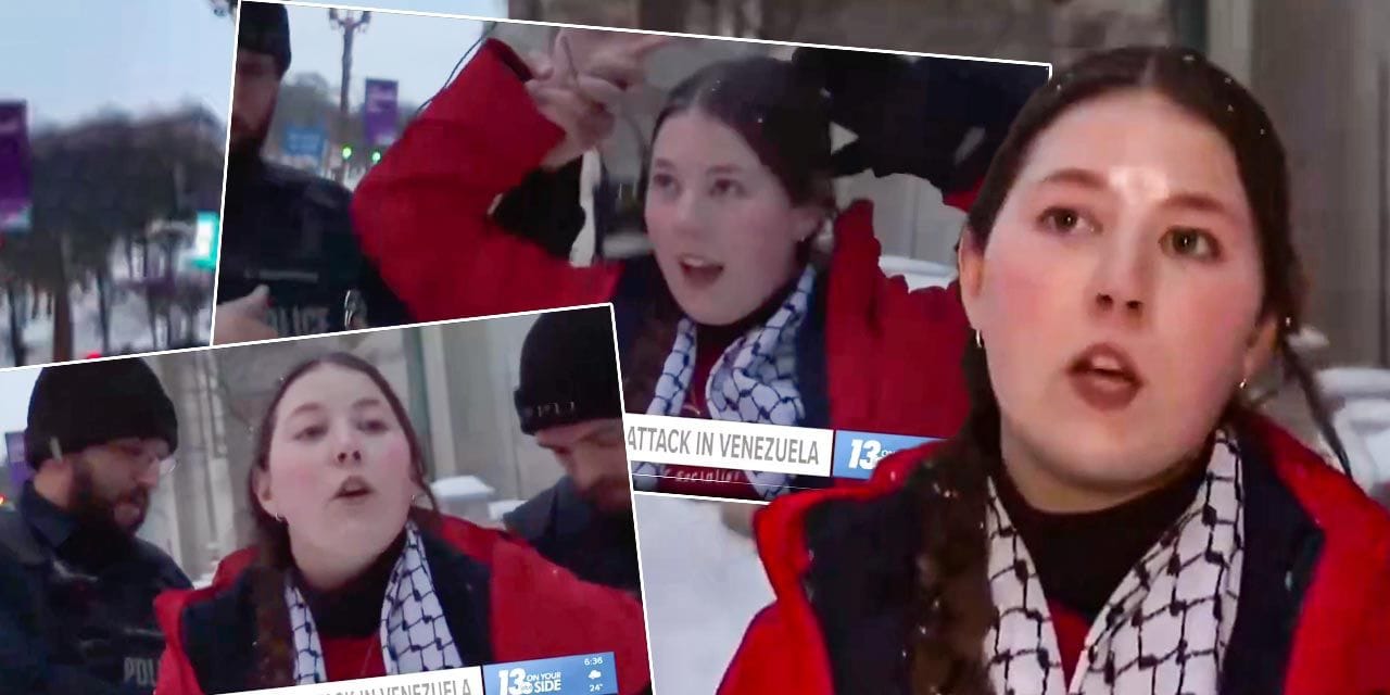 Venezuela darbesini eleştiren kadın canlı yayında gözaltına alındı