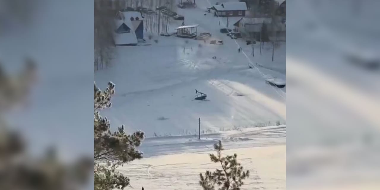 Rusya'da düşen helikopterde 2 ölü! O anlar kamerada