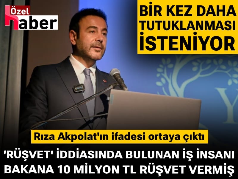 Rıza Akpolat'ın ifadesi ortaya çıktı: 'Rüşvet istedi' diyen iş insanı, bakana 10 Milyon TL rüşvet vermiş