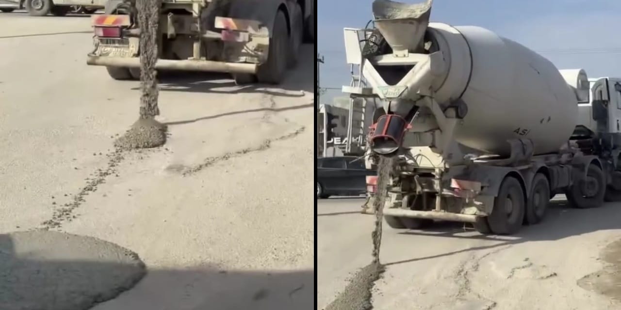 Seyir halindeki mikser yola beton dökerek ilerledi: Cezası 5 bin 662 lira oldu