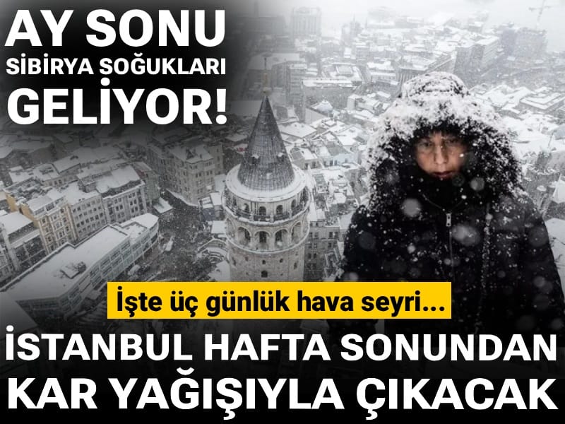 İstanbul hafta sonundan kar yağışıyla çıkacak: İşte üç günlük hava seyri...Ay sonu Sibirya soğukları geliyor!