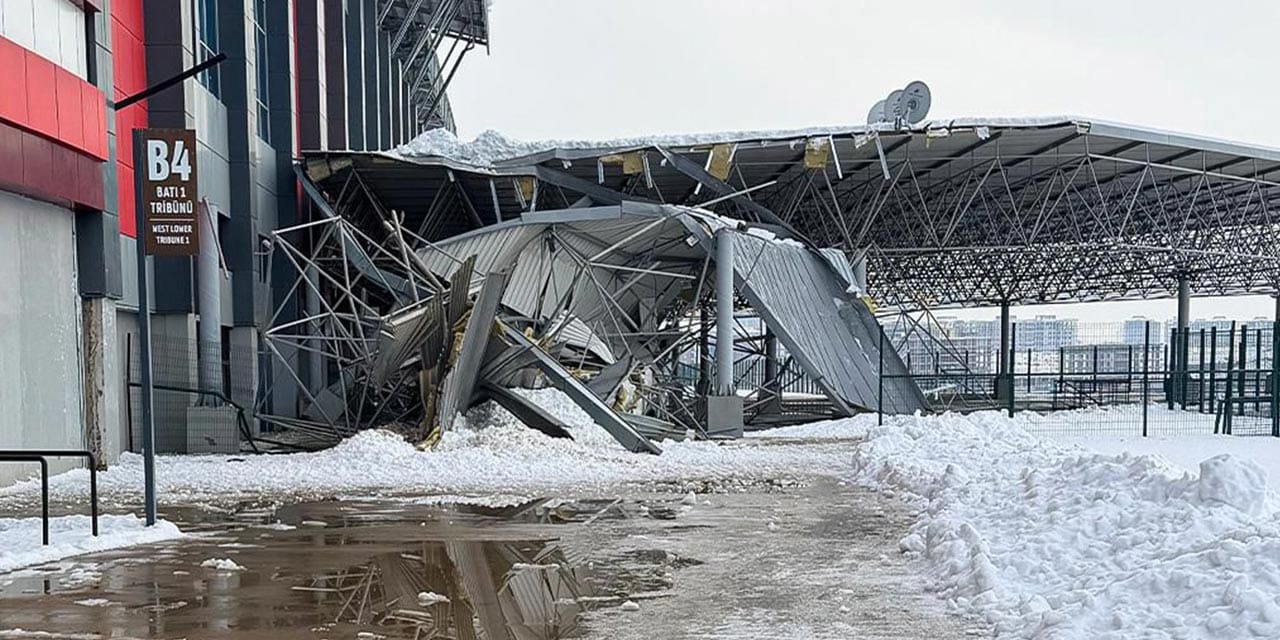 Amedspor açıkladı: Kar yağışı statta çöküntüye neden oldu