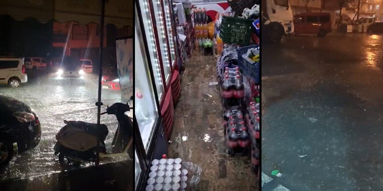 Çanakkale’de sağanak etkili oldu: Cadde dakikalar içinde su altında kaldı