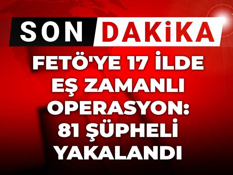 FETÖ'ye 17 ilde eş zamanlı operasyon: 81 şüpheli yakalandı