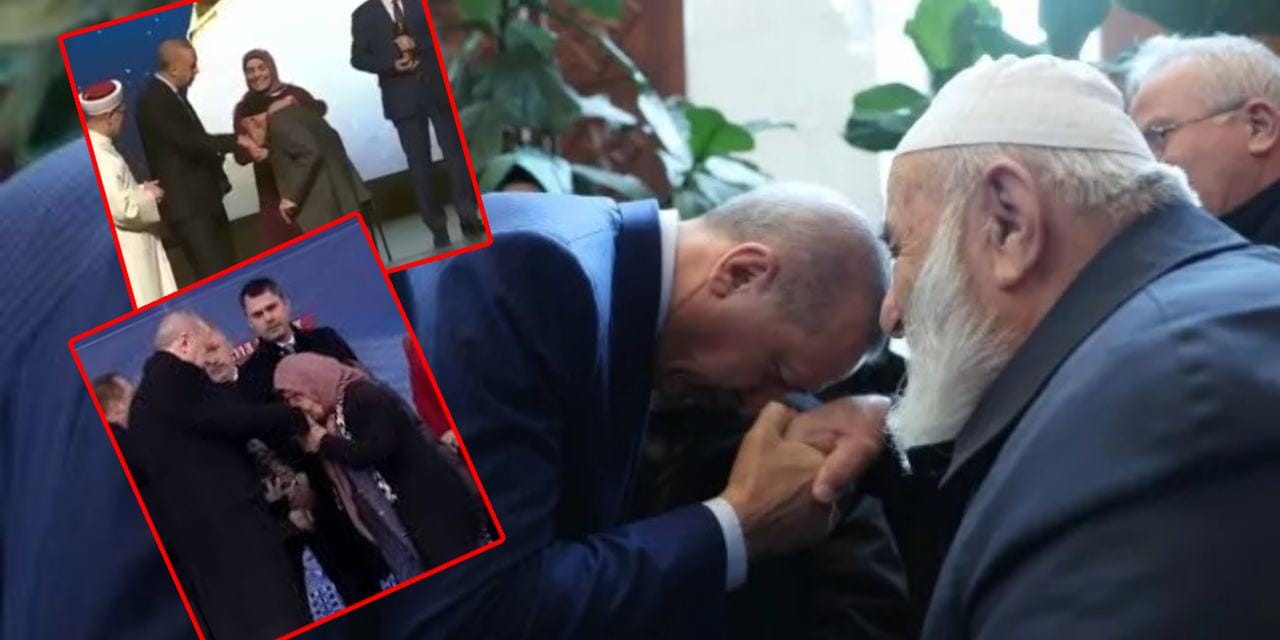 Erdoğan bu sefer el öptürmedi