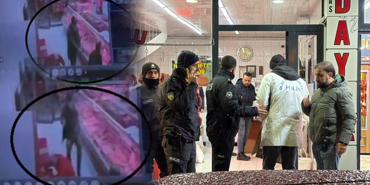 Kasap dükkanında silahlı saldırı anları kamerada: 2 yaralı