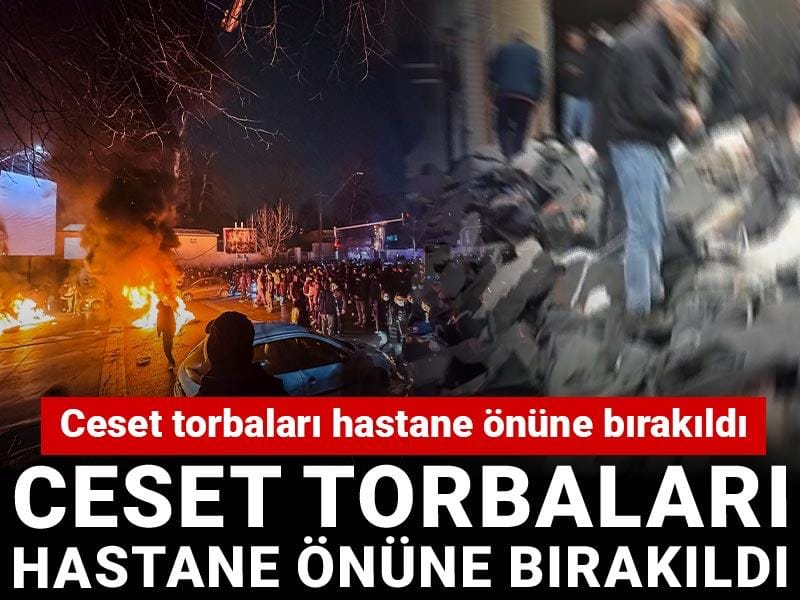 İran'da dehşete düşüren görüntüler! Ceset torbaları hastane önüne bırakıldı