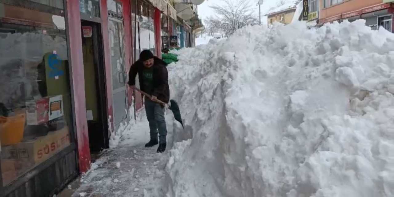 2 gündür aralıksız yağıyor: Şehir kara gömüldü